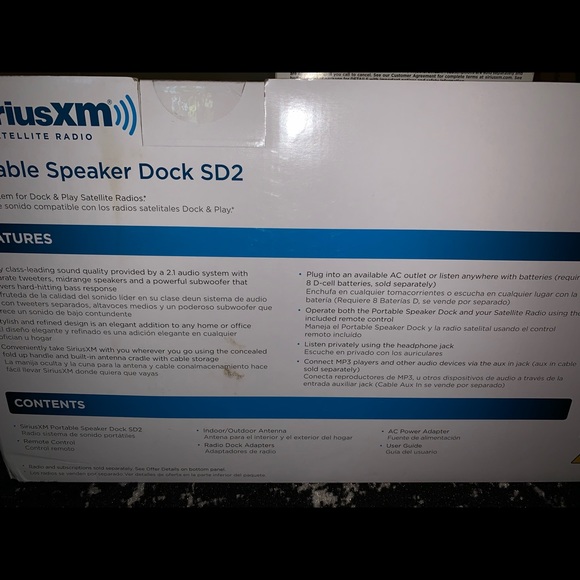 Sirus XM docking docking station and radio - Picture 3 of 4